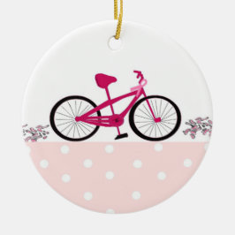 Fahrrad für eine Heilung - Rosa Fahrrad Keramik Ornament