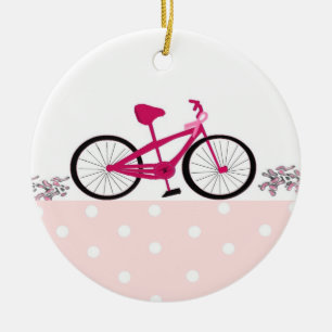 Fahrrad für eine Heilung - Rosa Fahrrad Keramik Ornament