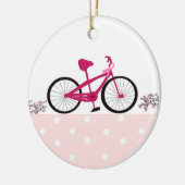 Fahrrad für eine Heilung - Rosa Fahrrad Keramik Ornament (Links)