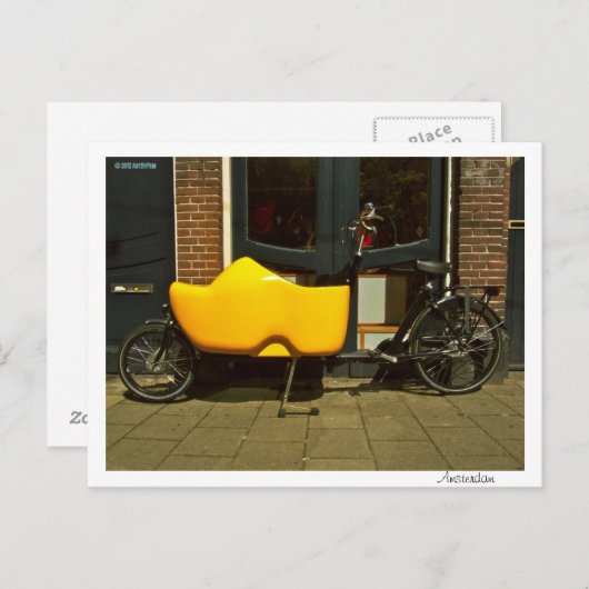 Fahrrad für Schuhe gebaut - Postkarte (Vorne/Hinten)