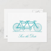 Fahrrad für zwei Save the Date Postkarten gebaut (Vorne/Hinten)
