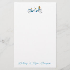 Fahrrad für zwei Wasserfarben Tandem Fahrrad & Nam Briefpapier
