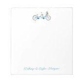 Fahrrad für zwei Wasserfarben Tandem Fahrrad & Nam Notizblock (Vorderseite)