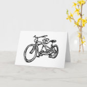 Fahrrad gebaut für 2 (antikes Schwinn tandem) Fahr Karte (Gelbe Blume)