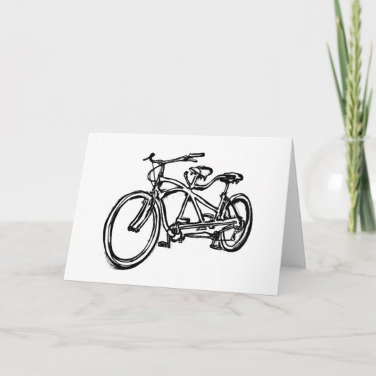 Fahrrad gebaut für 2 (antikes Schwinn tandem) Fahr Karte (Vorderseite)