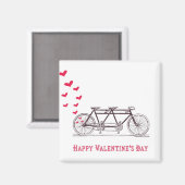 Fahrrad gebaut für zwei Valentinstag Magnet (Vorderseite/Rückseite)