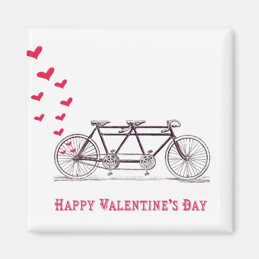 Fahrrad gebaut für zwei Valentinstag Magnet (Vorne)