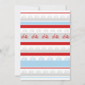 Fahrrad-Geburtstags-Fahrrad-FahrParty-blaues Einladung (Rückseite)