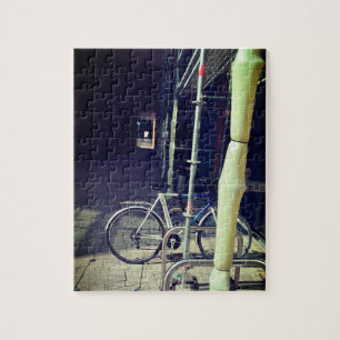 Fahrrad gegen Gerüste Puzzle