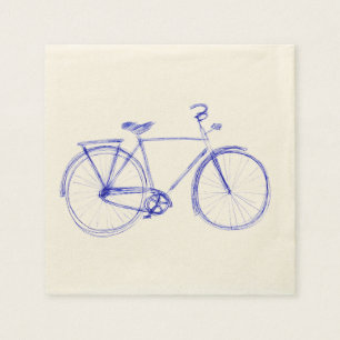 Fahrrad-Gekritzel Serviette