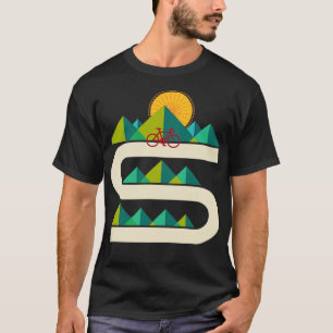 Fahrrad geometrische Landschaft T-Shirt