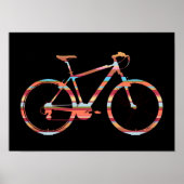 Fahrrad gestreift poster (Vorne)