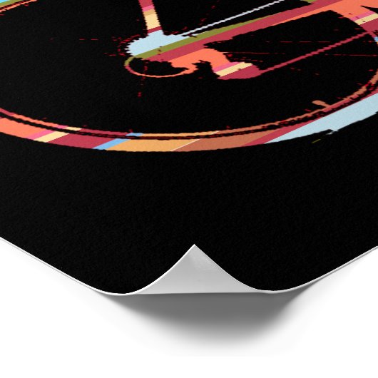 Fahrrad gestreift poster (Ecke)