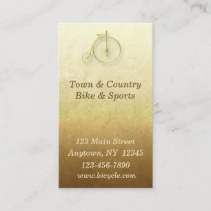 Fahrrad-GoldVisitenkarte Visitenkarte