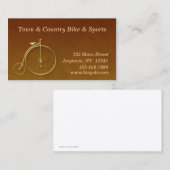 Fahrrad-GoldVisitenkarte Visitenkarte (Vorne/Hinten)