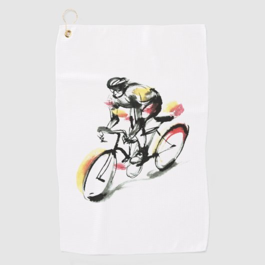 Fahrrad Golfhandtuch (Vorderseite)