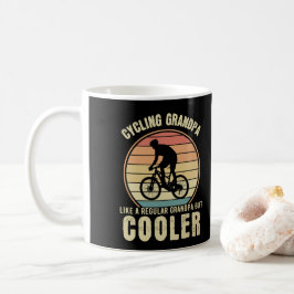 Fahrrad Großvater wie ein normaler Großvater, aber Kaffeetasse