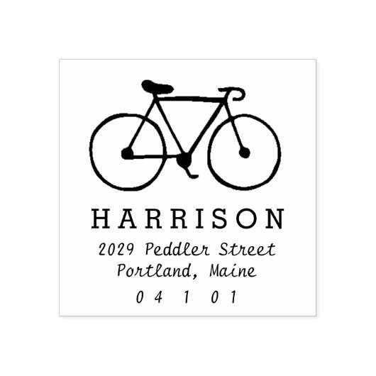 Fahrrad Gummistempel (Prägung)