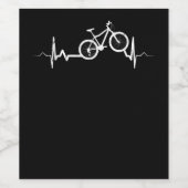 Fahrrad-Heartbeat-Rad Mountainbike Weinetikett (Einzelnes Label)