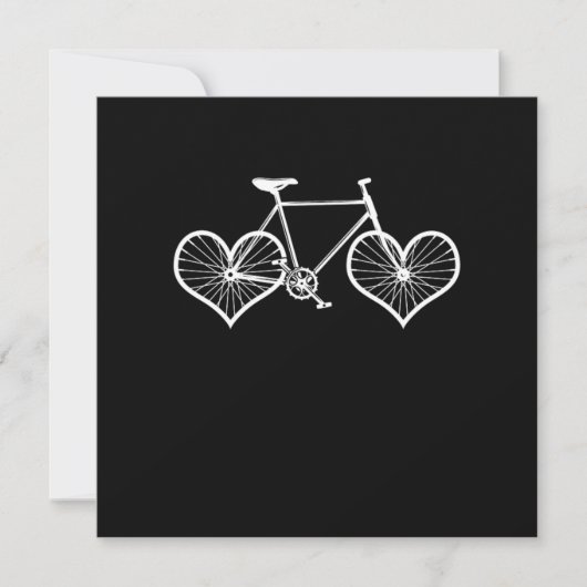 Fahrrad-Herz-Rad-Rennen Race-Cyclist-Geschenk Einladung (Vorderseite)