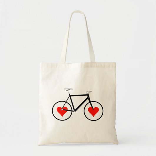 Fahrrad-Herz-Räder Tragetasche (Vorne)