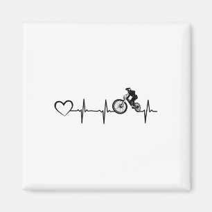 Fahrrad Herzschlag Radfahrer Downhill-Fahren Berg Magnet