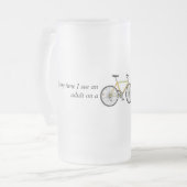 Fahrrad-Hoffnungs-Tasse Mattglas Bierglas (Vorderseite Links)