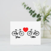 Fahrrad I Liebe Sie Postkarte (Stehend Vorderseite)