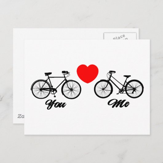 Fahrrad I Liebe Sie Postkarte (Vorne/Hinten)