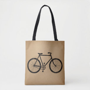 Fahrrad-Illustration Vintage Braun Radfahren Tasche