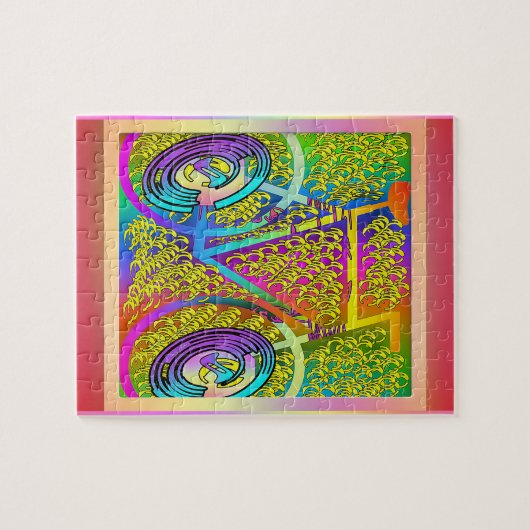 Fahrrad im Farb-Puzzle Puzzle (Horizontal)