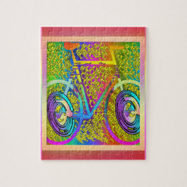 Fahrrad im Farb-Puzzle Puzzle