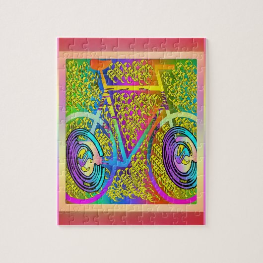 Fahrrad im Farb-Puzzle Puzzle (Vertikal)