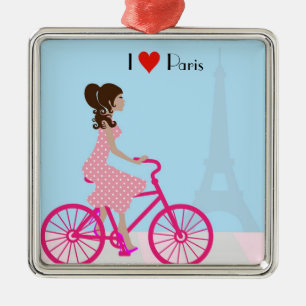 Fahrrad im Pariser Ornament Aus Metall