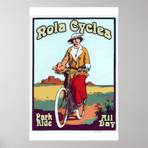 Fahrrad im Vintage-Stil New Orleans NOLA Cycles Poster