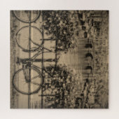 Fahrrad in Amsterdam - Sepia - 20x20 - 676 pc Puzzle (Horizontal)