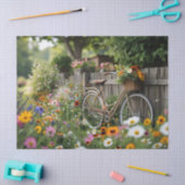 Fahrrad in Blüte Seidenpapier (Basteln)