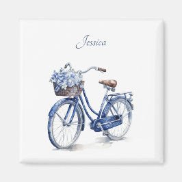 Fahrrad in Delft Blue individuell anpassbar Magnet