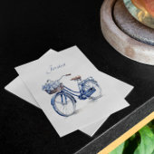 Fahrrad in Delft Blue individuell anpassbar Postkarte