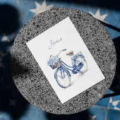 Fahrrad in Delft Blue individuell anpassbar Postkarte