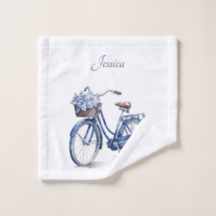 Fahrrad in Delft Blue individuell anpassbar Waschlappen