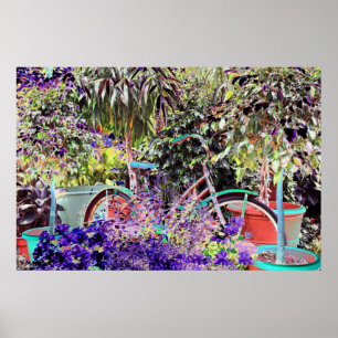 Fahrrad in hoher Farbe Poster