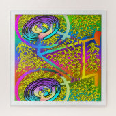 FAHRRAD IN LEBENDER FARBE PUZZLE (Horizontal)