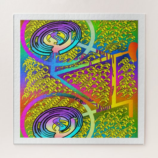 FAHRRAD IN LEBENDER FARBE PUZZLE (Horizontal)