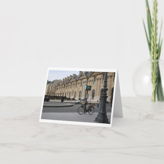 Fahrrad in Paris, Drybrush Notecard Karte (Vorderseite)