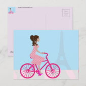 Fahrrad in Paris Postkarte (Vorne/Hinten)