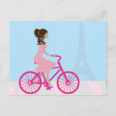 Fahrrad in Paris Postkarte (Vorderseite)