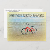 Fahrrad in Sun Duwer auf Hilton Head Island Beach Postkarte (Vorne/Hinten)