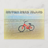 Fahrrad in Sun Duwer auf Hilton Head Island Beach Postkarte (Vorderseite)