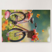 Fahrrad in Wildblumen Puzzle (Horizontal)